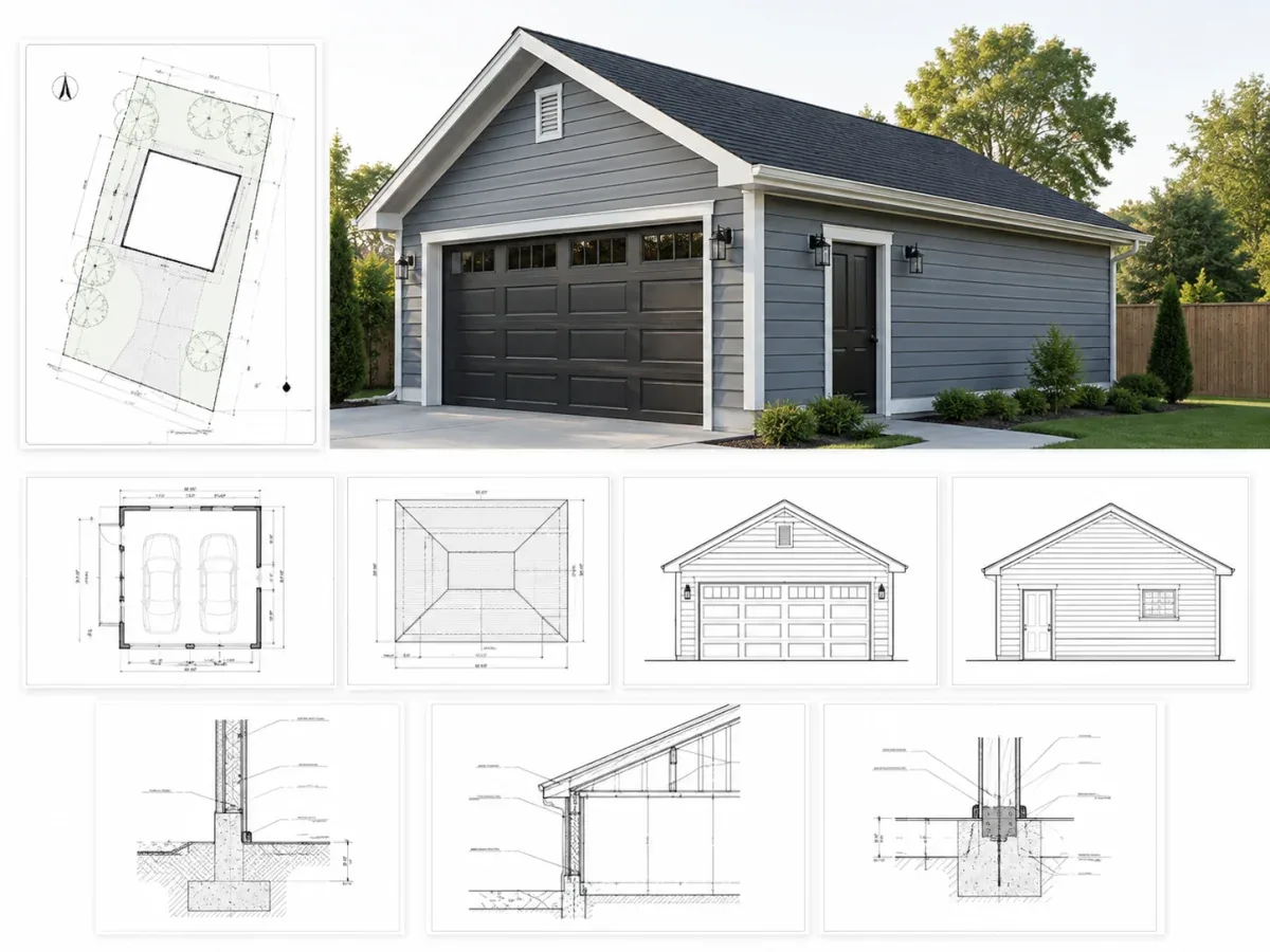 Garages & carports permit drawings for Bryan County, Georgia