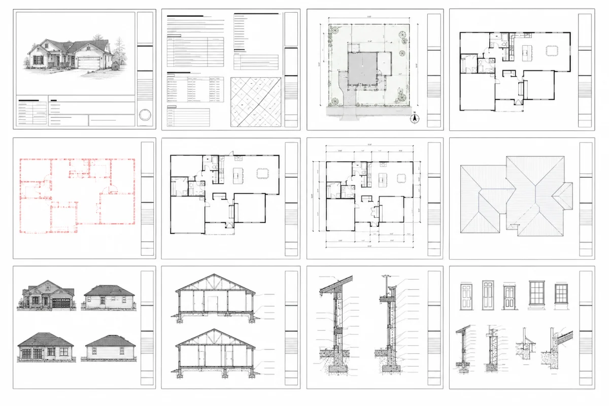 Complete new-home architectural drawing package