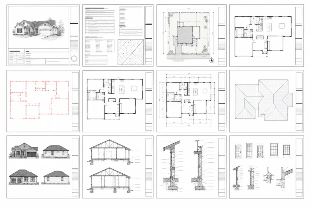 Georgia ADU architectural floor plans and elevations drawing example